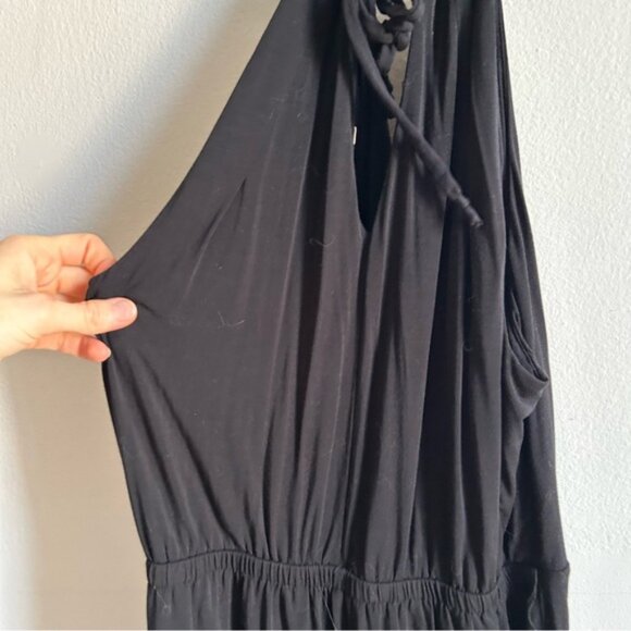Anthropologie Maeve Sz M Black Relaxed Halter Jumpsuit - Picture 10 of 11